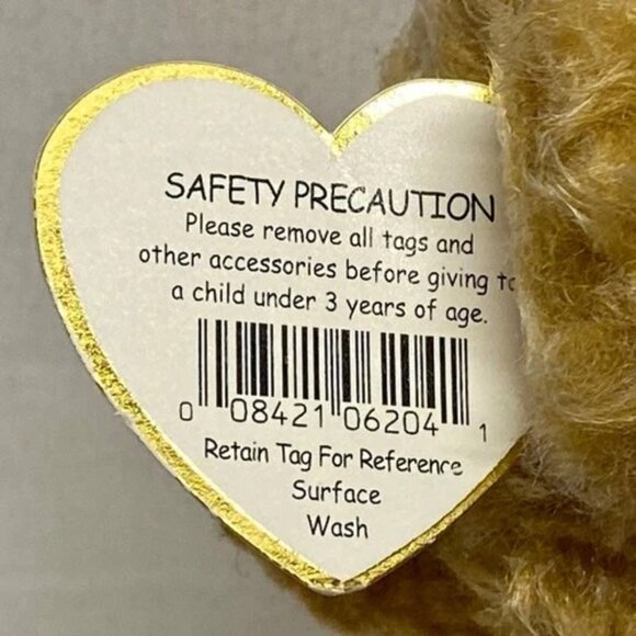 Vintage Ty Attic Treasures Bearkhardt Jointed Brown Bear Holiday Plush 1993 Tags - Picture 10 of 14